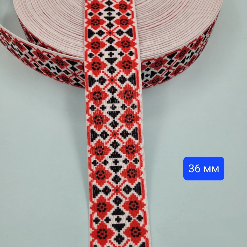 1 метър / 10 метра Ластик шевици - 36мм 0154