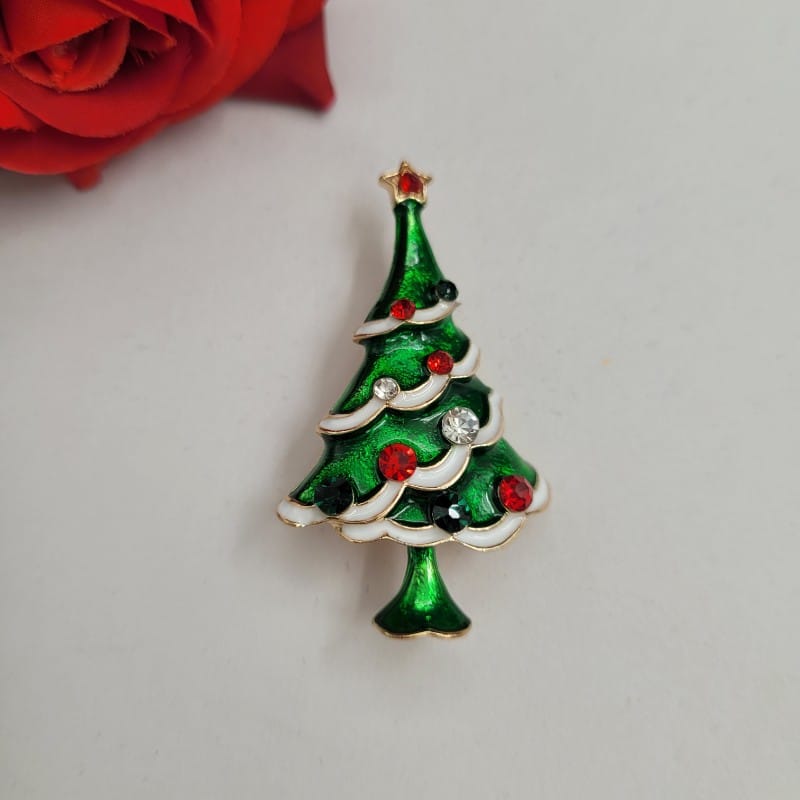 1 брой Коледна брошка Елха / 5 х 3 см / 03995
