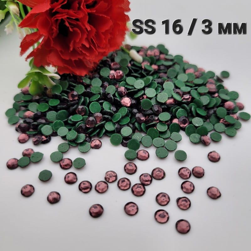 550 броя Термозалепващи камъни / SS 16 - 3 мм / - Пепел от рози 04347
