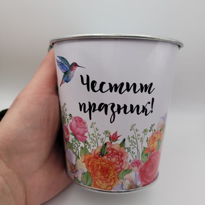 1 брой Метална кашпа / 10 х 10 см / 04422