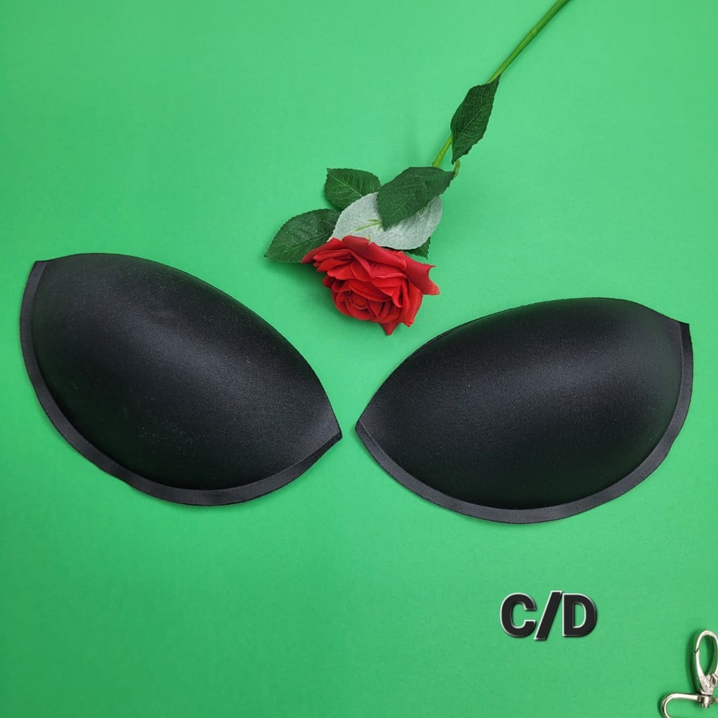 1 чифт Чашки без подплънки / C"D / - Черни 04818