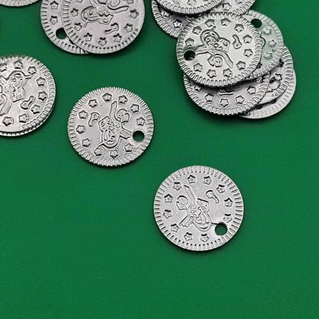 50 броя Сребристи пендари - 15 мм 03638
