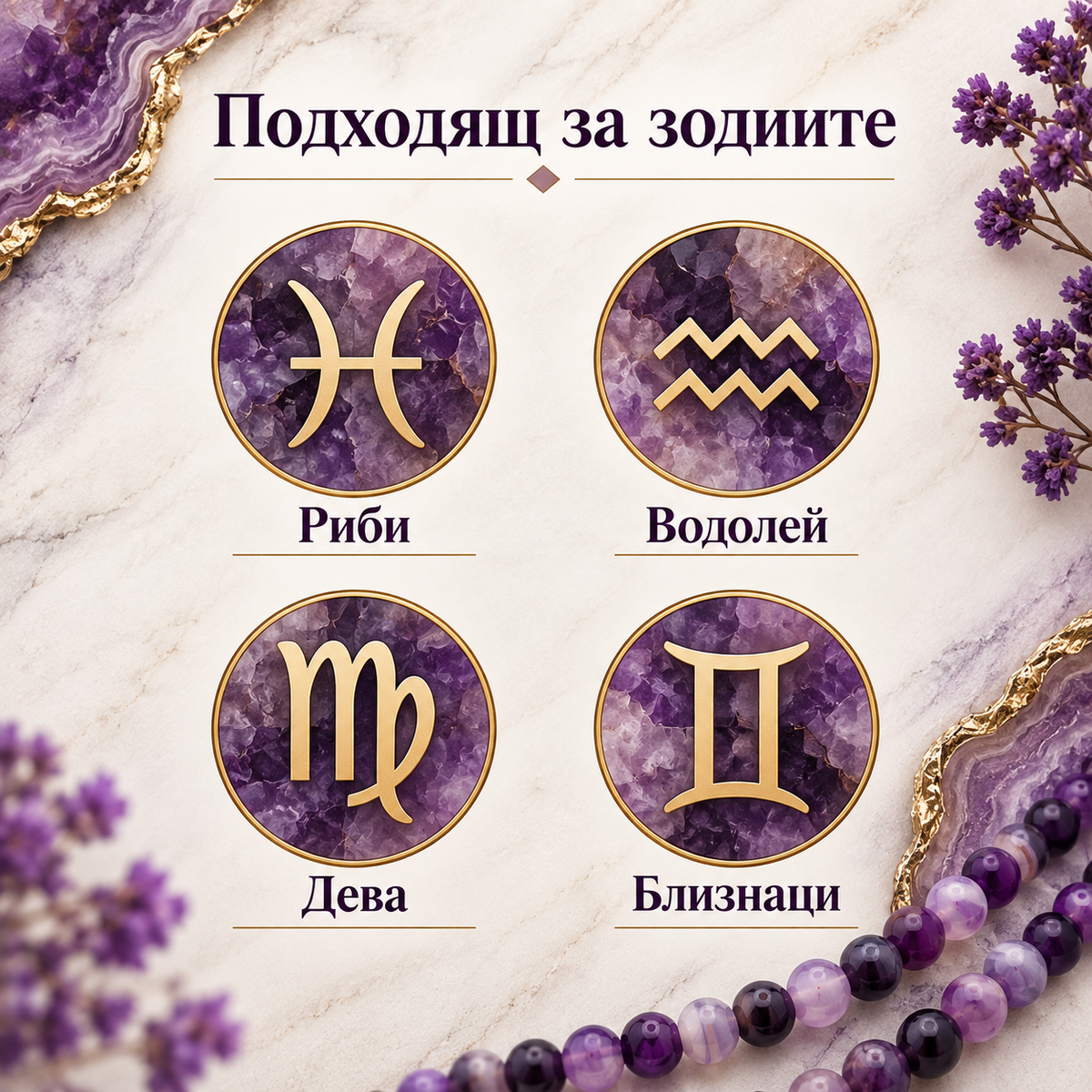90 броя Лилав ахат /4мм/ 05606