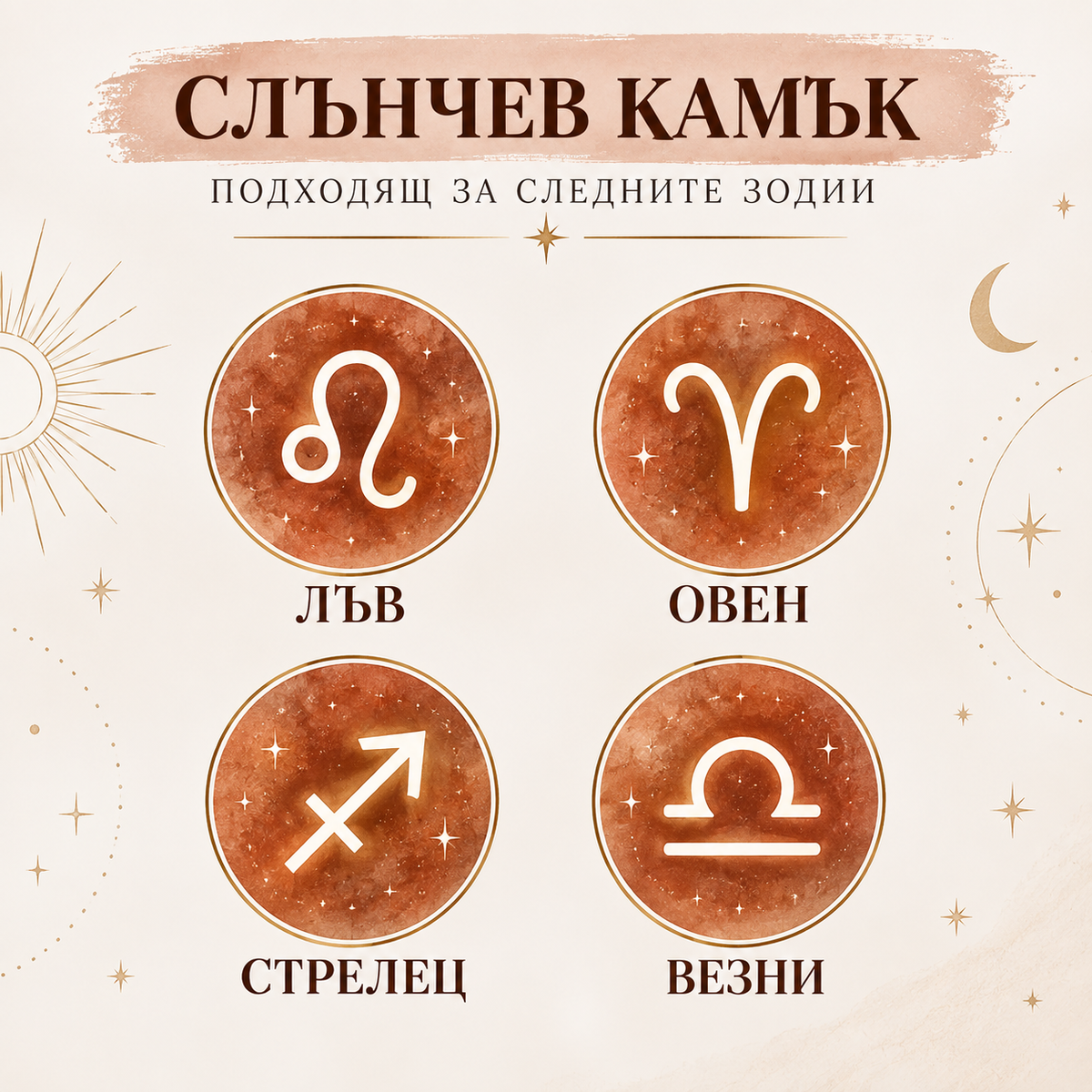 48 броя Слънчев камък /8мм/-кафяв 05605