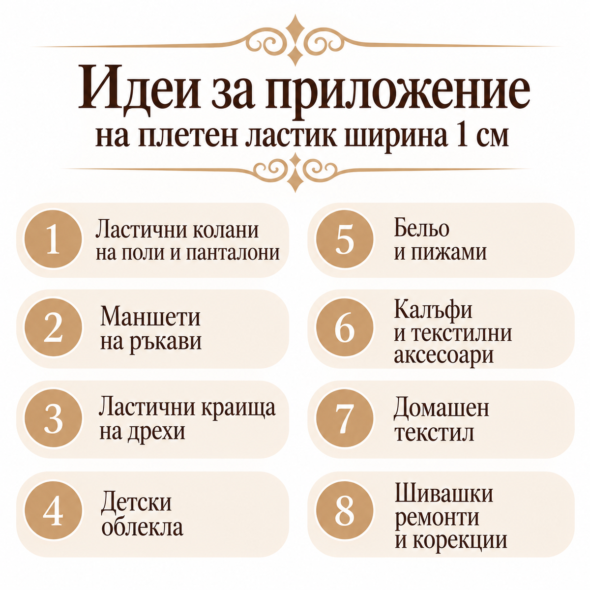 40 метра Плетен ластик /1см/-черен 05706