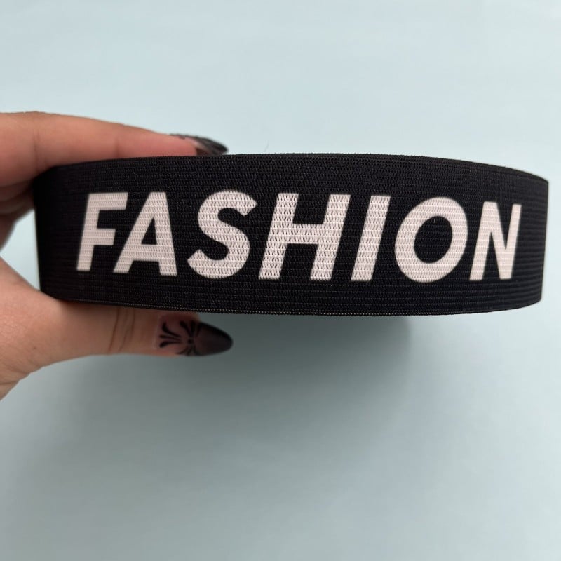 1 метър Ластик с надпис FASHION / 36 мм / 01226