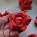 10 броя  Рози фоам / 7 см / - Червени      0568