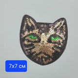 Апликация Котка с пайети / 7х7см / 01147