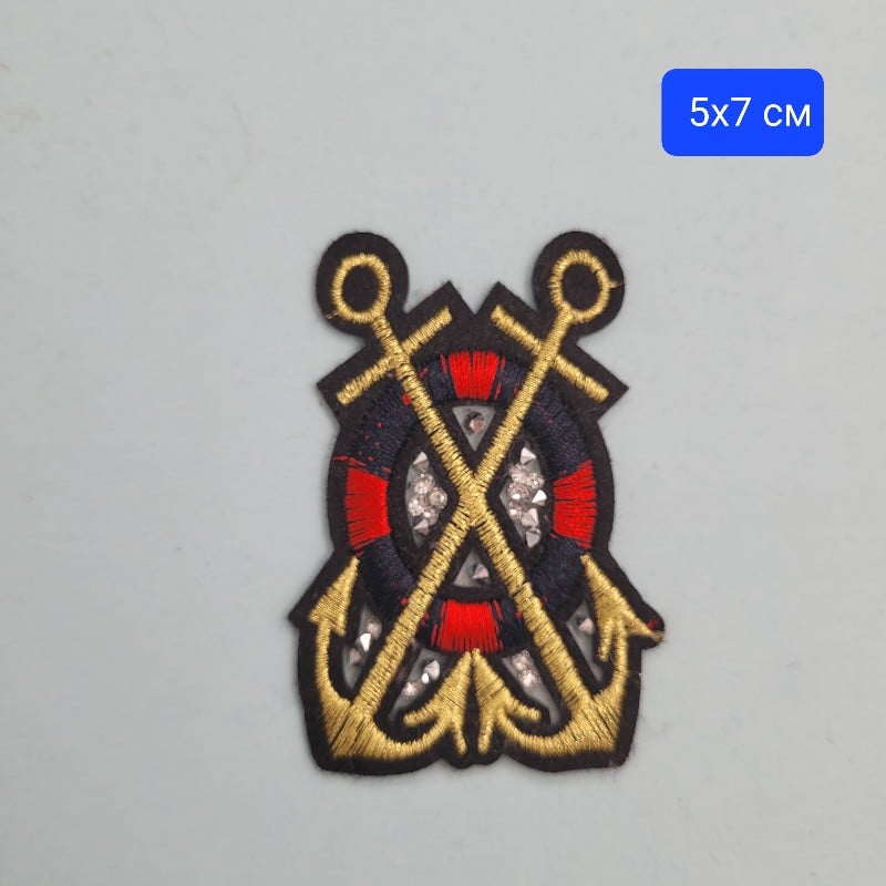 Бродирана апликация с камъни /5х7см /   01463