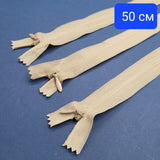 1 брой / 10 броя  Скрит цип Бежов / 50 см /      01797