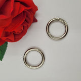 2 броя Сребристи халки - 25 х 4 мм     03397