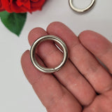 2 броя Сребристи халки - 25 х 4 мм     03397