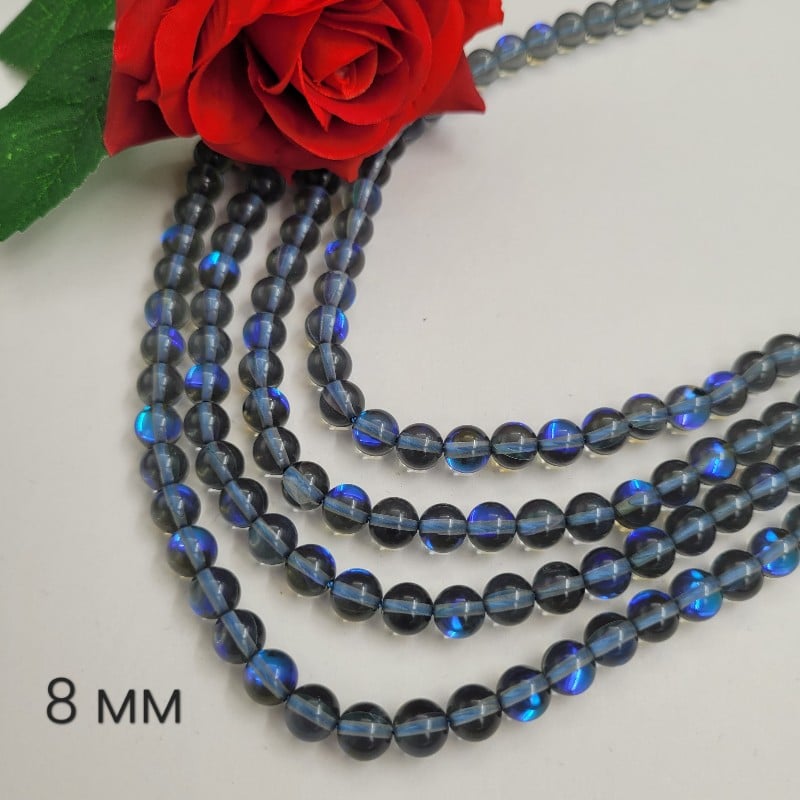 50 броя Аква аура кварц - 8 мм   03383