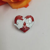 12 броя Брошки Сърце - 2 х 2 см       03658