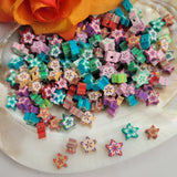 50 броя Мъниста Фимо Звездички - 10 мм / отвор 2.0 мм      03685