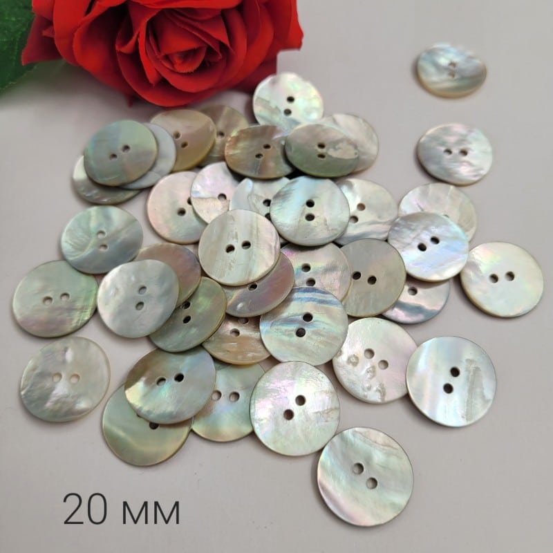 10 броя / 50 броя  Седефени копчета - 20 мм      03765