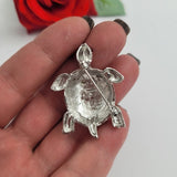 1 брой Брошка Костенурка с кристални камъни / 4 х 3 см /     04029