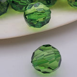 16 броя Акрилни фасетирани мъниста / 18 мм - отвор 2,9 мм /     04660
