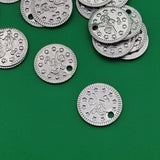 50 броя Сребристи пендари - 15 мм  03638