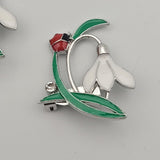 12 броя Брошки Кокиче - 25 х 20 мм  03656