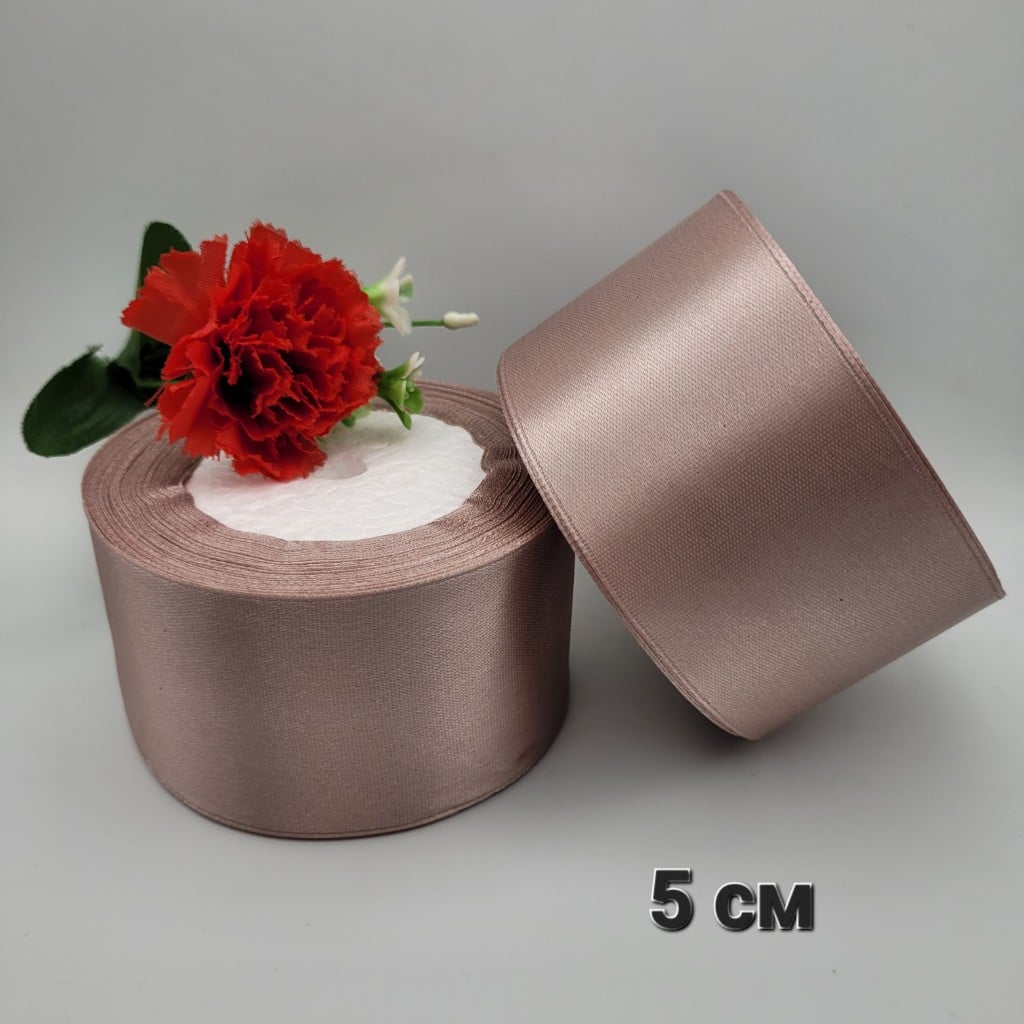 23 метра Сатенена лента / 5 см / - Капучино  05155
