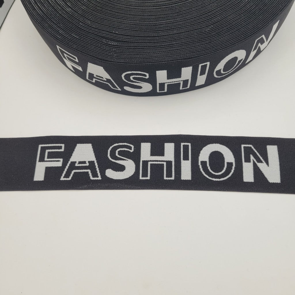 1 метър Ластик с надпис FASHION / 5см /   01226