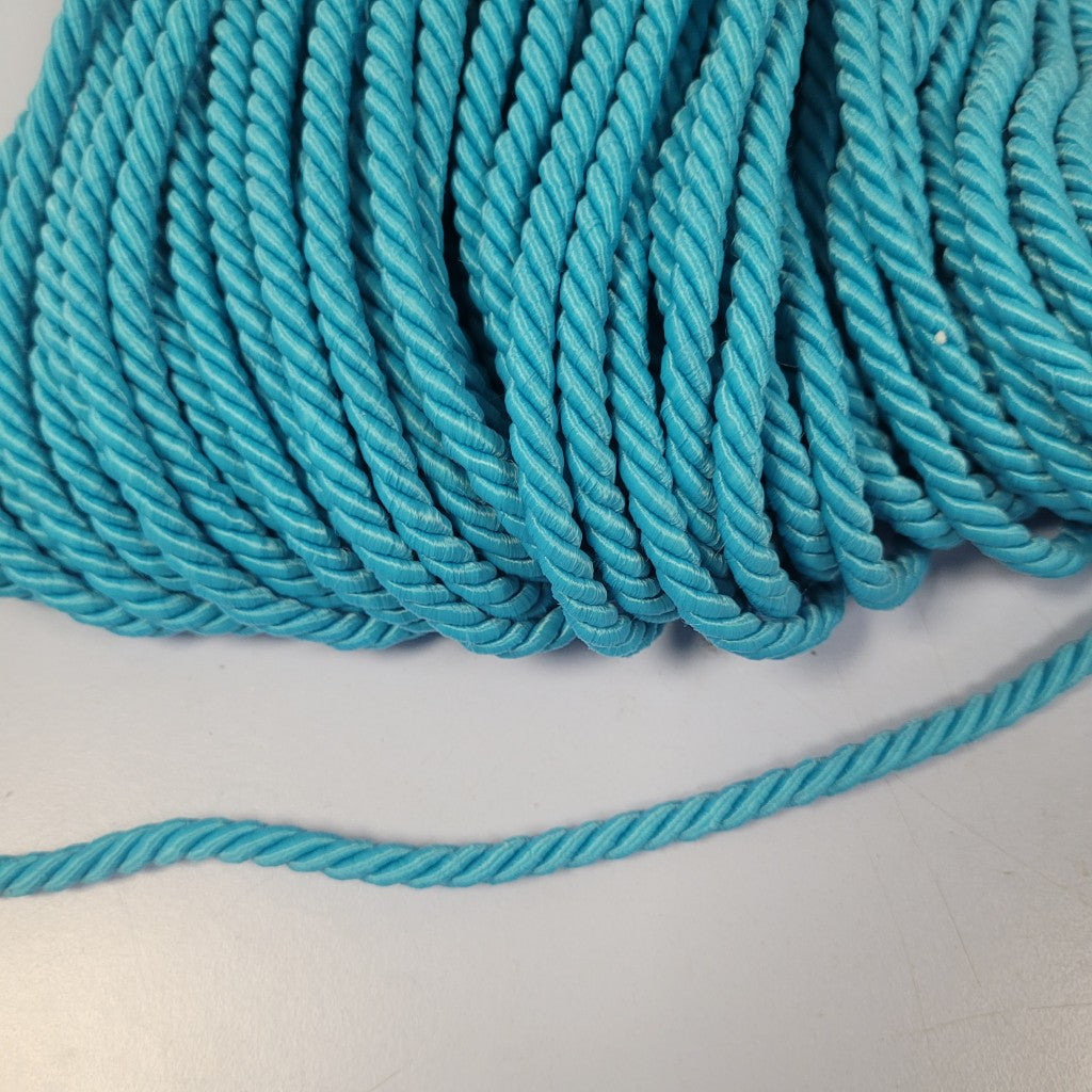 10 /50 метра Декоративно въже /8мм/-тюркоазено синьо   05476
