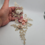 1 брой Елемент за декорация с 3D цветя  05504