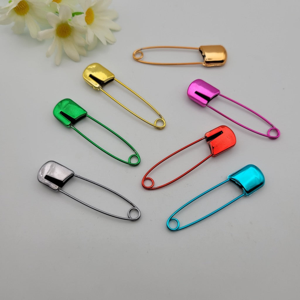 10 броя Декоративни безопасни игли /5х1см/ - различни цветове  05568