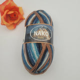 400 метра /100 грама Прежда NAKO Boho – многоцветна прежда с преливащи нюанси  05757