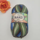 400 метра /100 грама Прежда NAKO Boho – многоцветна прежда с преливащи нюанси  05761
