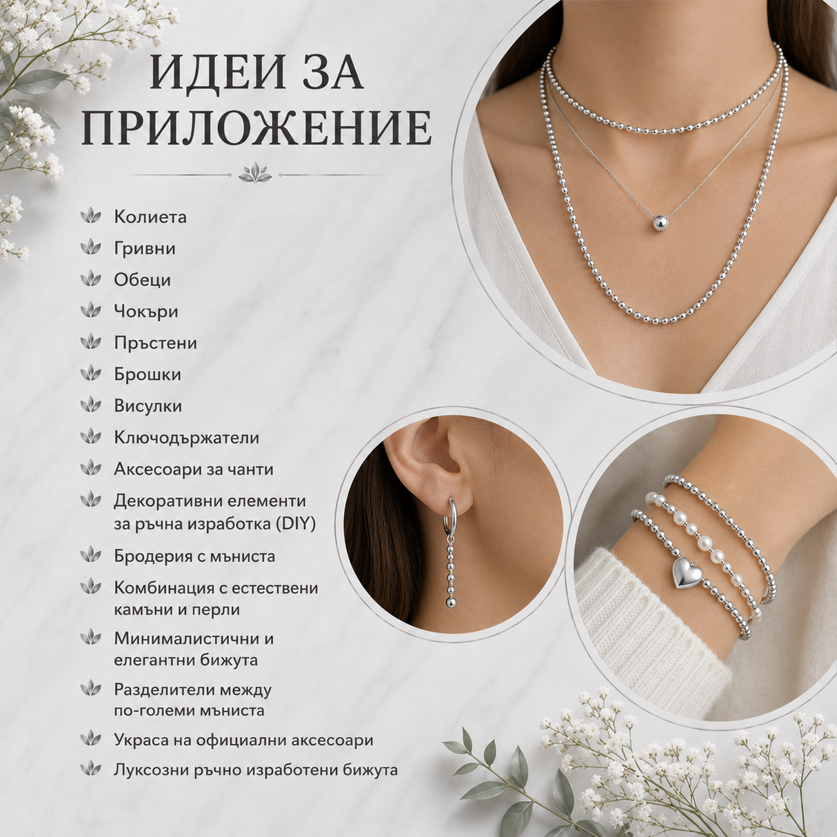 140 броя Фасетиран хематит /3мм/-сребрист  05526