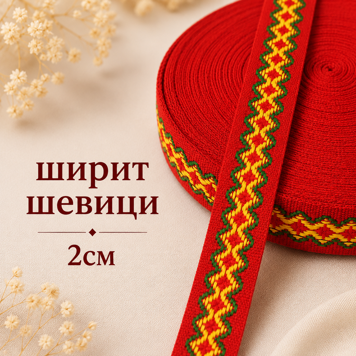 1 /10 / 50 метра   Ширит шевици / 2см / 01492