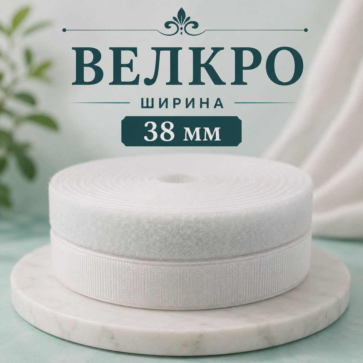 1 / 25 метра  Бяло велкро - 38мм    0772