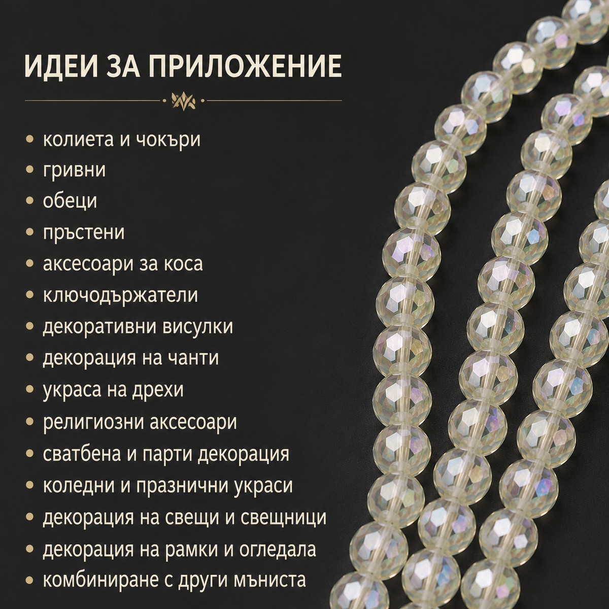70 броя Кристални фасетирани мъниста / 10 мм / - Златисти   04862