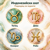 20 броя Индонезийски ахат сърце /10мм/ - фасетиран  05673