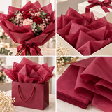12 листа Тишу хартия /50х70см/-бордо  05753